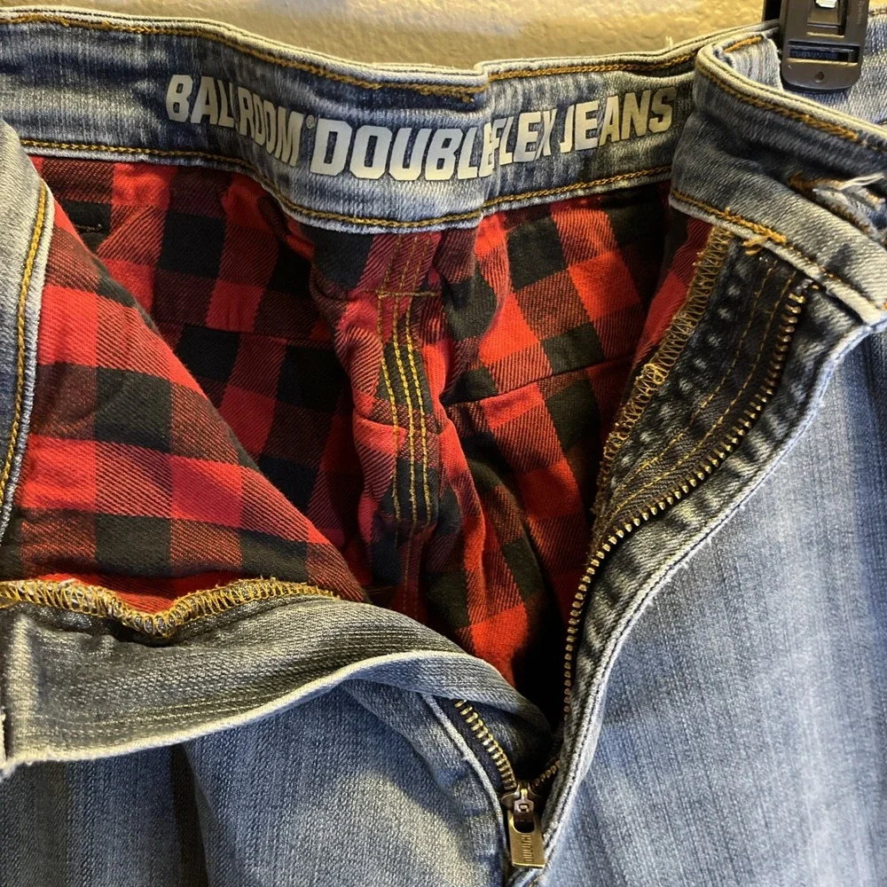 Duluth Trading Jeans Mens 40x30 Relaxed‎ Fit Flannel Lined Ballroom Double Flex